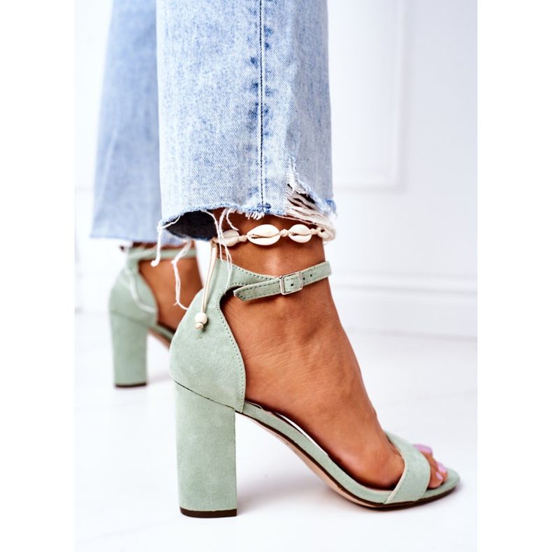 PS1 Zelené semišové sandály na zeleném baru ve Florencii zelená 1