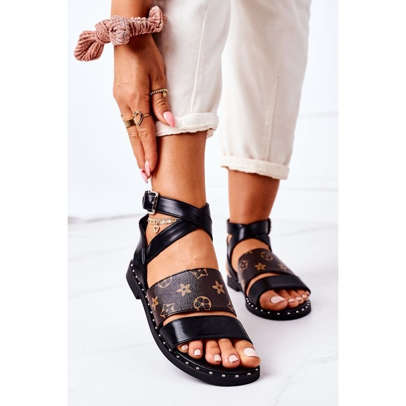 PS1 Ploché sandály Loretta z ekokůže černý 2