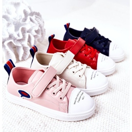 Apawwa Dětské tmavě modré kreslené tenisky na suchý zip modrý 1