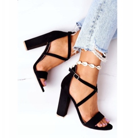 PS1 Semišové sandály na baru Black Dance With Me černá 1 PS1 Semišové sandály na baru Black Dance With Me černá 1