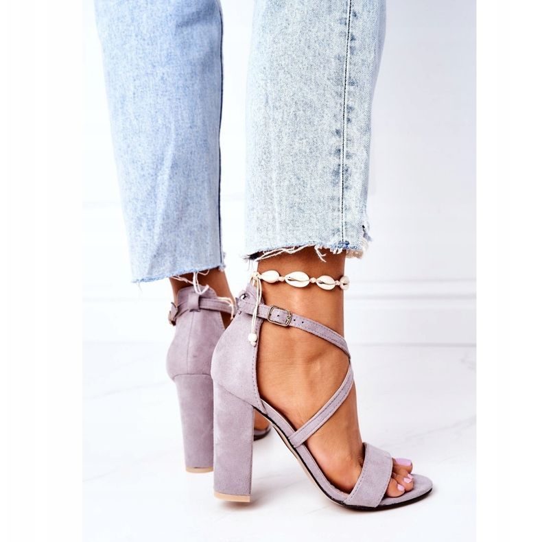 PS1 Semišové sandály na baru Šedý tanec se mnou šedá 2 PS1 Semišové sandály na baru Šedý tanec se mnou šedá 2