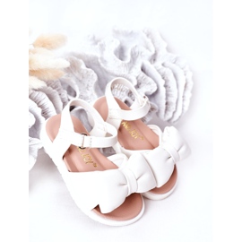 FR1 Dětské sandály s bílou mašlí Abbie bílý 2