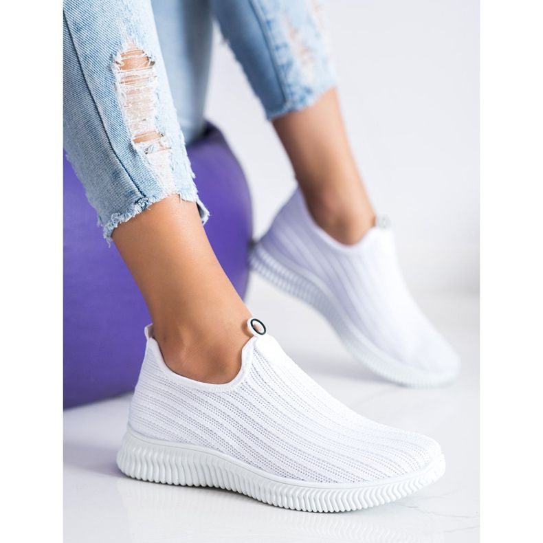 SHELOVET Textilní sportovní obuv bílý 2