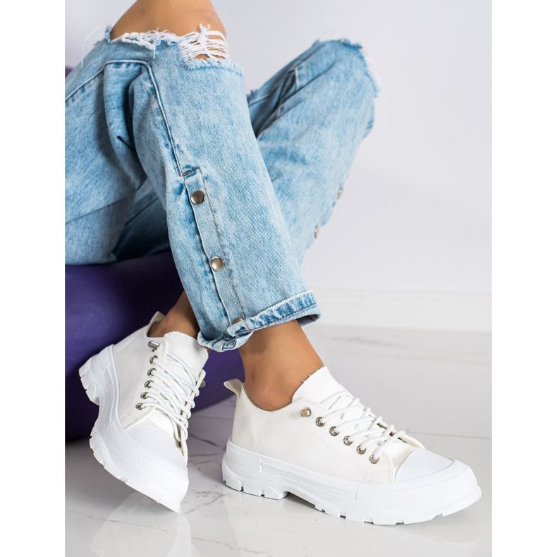 Sabatina Módní tenisky na platformě béžový 1