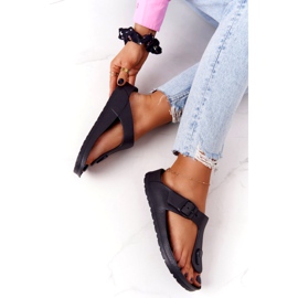 NEWS Dámské gumové žabky Black Alma černá 6