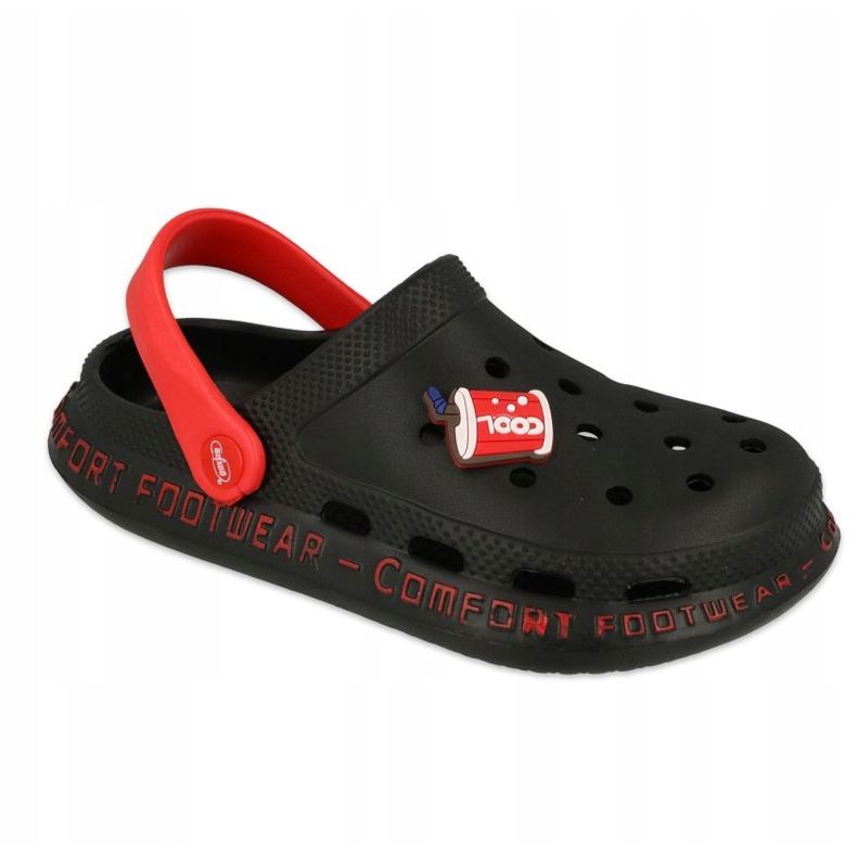 Dětské pěnové pantofle Befado - černé 159Y103 černá červené 1