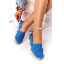 Espadrilky na pletené podrážce Big Star DD274A152 Blue modrý 1