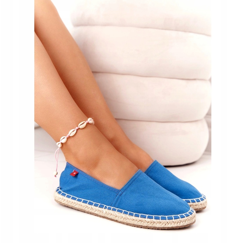 Espadrilky na pletené podrážce Big Star DD274A152 Blue modrý 3