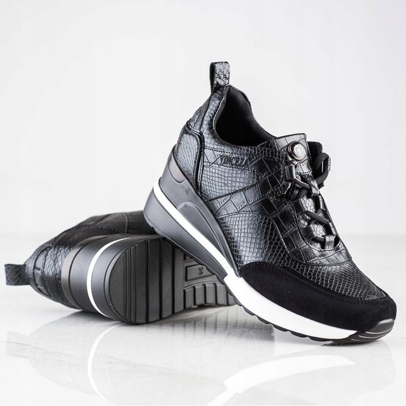 Klínové tenisky VINCEZA černý 1