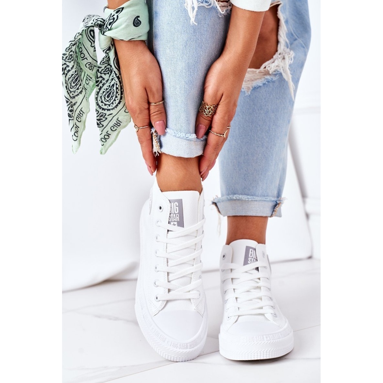 Dámské vysoké tenisky Big Star GG274016 Bílé bílý 1