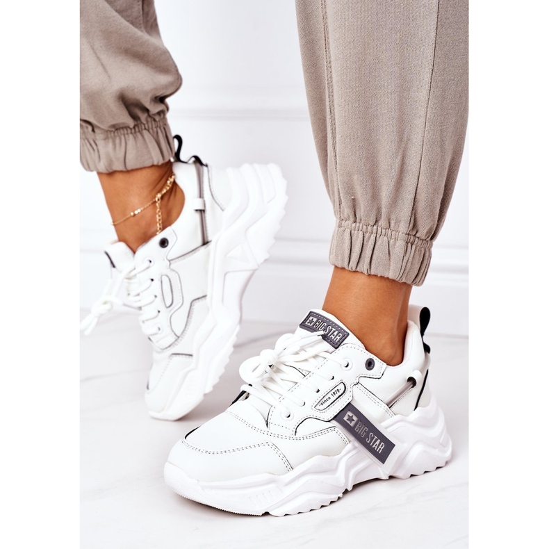 Dámská sportovní obuv Tenisky Big Star GG274213 bílo-šedá bílý 1