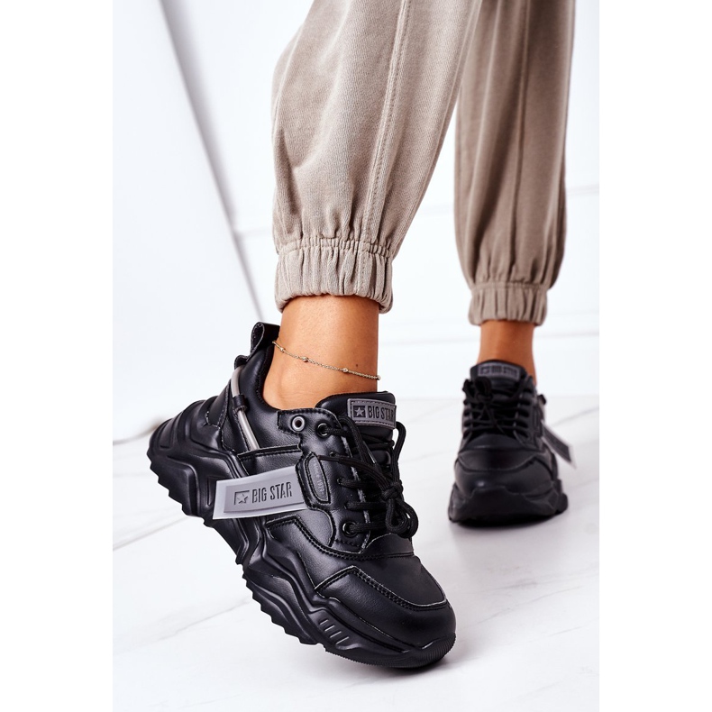 Dámská sportovní obuv Tenisky Big Star GG274215 černošedá černá 2