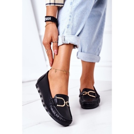 PS1 Dámské černé kožené mokasíny Downtown černý 2