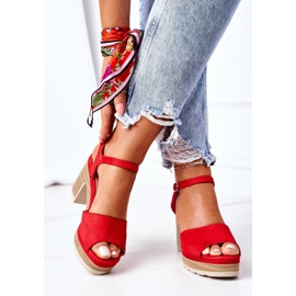 PW1 Sandály Na Tyči A Platformě Red Maggie červené 1