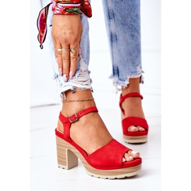 PW1 Sandály Na Tyči A Platformě Red Maggie červený 2