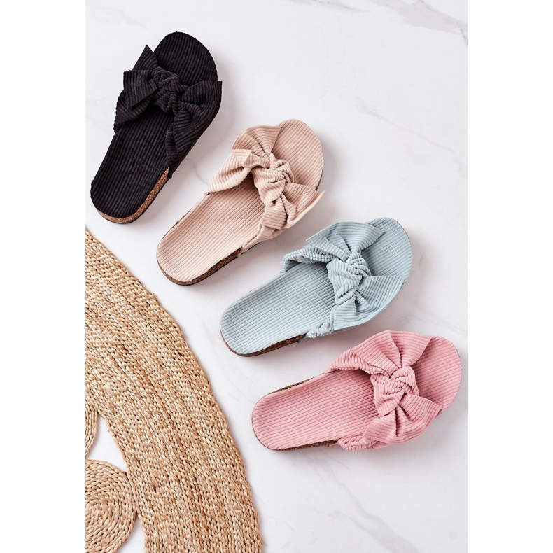 PS1 Manšestrové pantofle s béžovým letním korkem 1