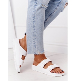 NEWS Dámské bílé gumové pantofle Stacy bílý 3