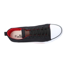 Černé tenisky American Club LH26 / 21 černá červené 3