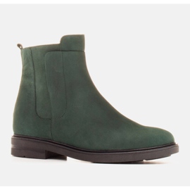 Marco Shoes Lehké boty zateplené plochým dnem z přírodní kůže zelený 1