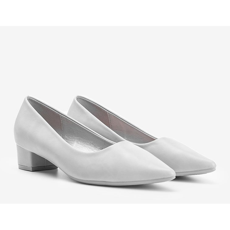 Šedé lodičky na nízkém sloupku Zafira šedá 1