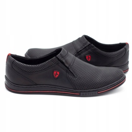 Polbut Pánské kožené boty 362 černé perforace černý 4