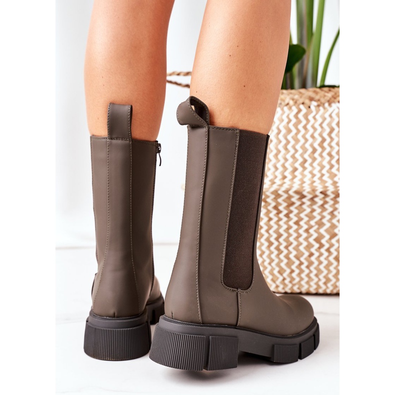 PS1 Teplé boty Tmavě zelené boty Jodhpur musíte mít hnědý zelená 2