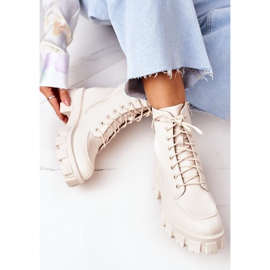 PS1 Teplé boty Workery Beżowe World Is Mine béžový 1