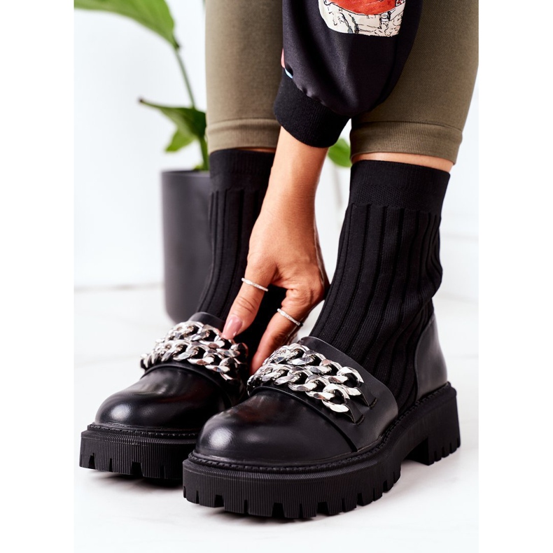 PS1 Dělnické boty s řetězy černé jdou touto cestou černá 1 PS1 Dělnické boty s řetězy černé jdou touto cestou černá 1