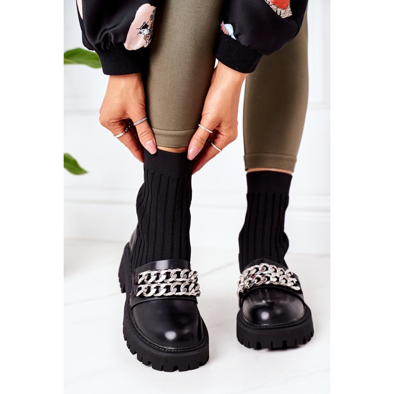 PS1 Dělnické boty s řetězy černé jdou touto cestou černá 2 PS1 Dělnické boty s řetězy černé jdou touto cestou černá 2