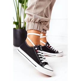 NEWS Dámské klasické černé tenisky s bílou podrážkou Ecoma černá 2