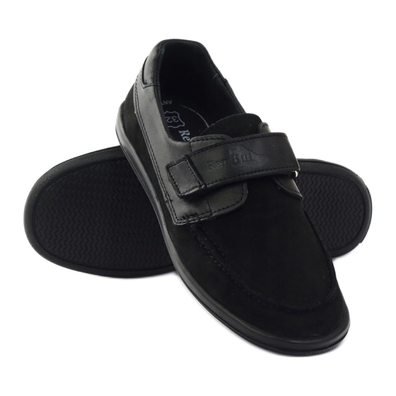 Ren But Kožená bota pro chlapce pro suchý zip, ale 4249 černá černý 3