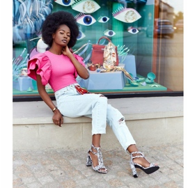 PS1 Černé sandály na baru s hadím vzorem bláznovství černá šedá 4 PS1 Černé sandály na baru s hadím vzorem bláznovství černá šedá 4