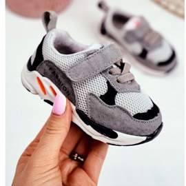 Apawwa Dětská sportovní obuv na suchý zip, šedá 1