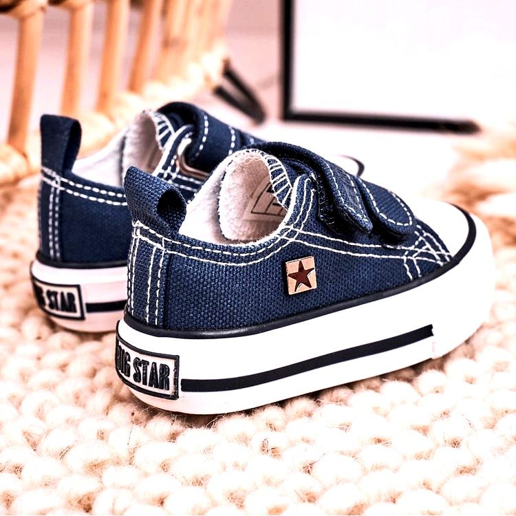 Dětské nízké tenisky se suchým zipem Big Star HH374097 Navy Blue modrý 6