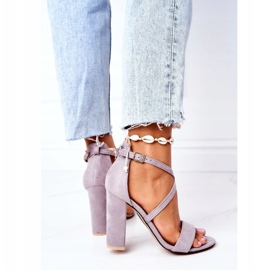 PS1 Semišové sandály na baru Šedý tanec se mnou šedá 2