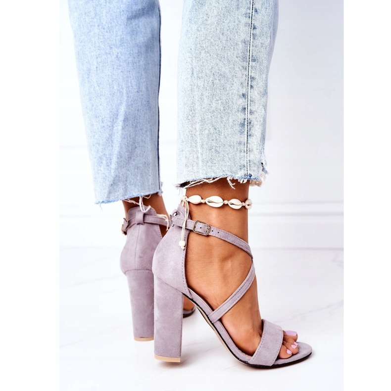 PS1 Semišové sandály na baru Šedý tanec se mnou šedá 2