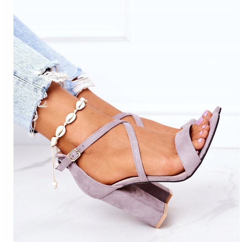 PS1 Semišové sandály na baru Šedý tanec se mnou šedá 4