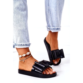 PS1 Gumové pantofle s mašlí černé dubna černá 2 PS1 Gumové pantofle s mašlí černé dubna černá 2