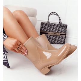 PS1 Lesklé galoše Béžové boty Jodhpur Rainy Day béžový 3