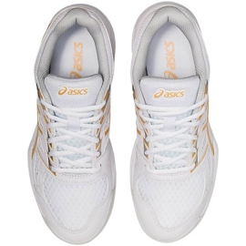 Volejbalové boty Asics Upcourt 4 W 1072A055 103 bílá, zlatá bílý 1