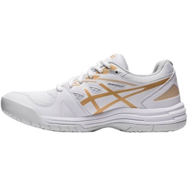 Volejbalové boty Asics Upcourt 4 W 1072A055 103 bílá, zlatá bílý 2