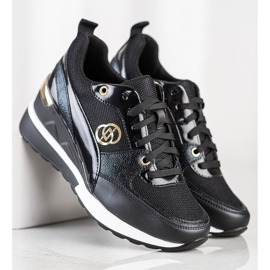 Evento Módní klínové tenisky černá 1