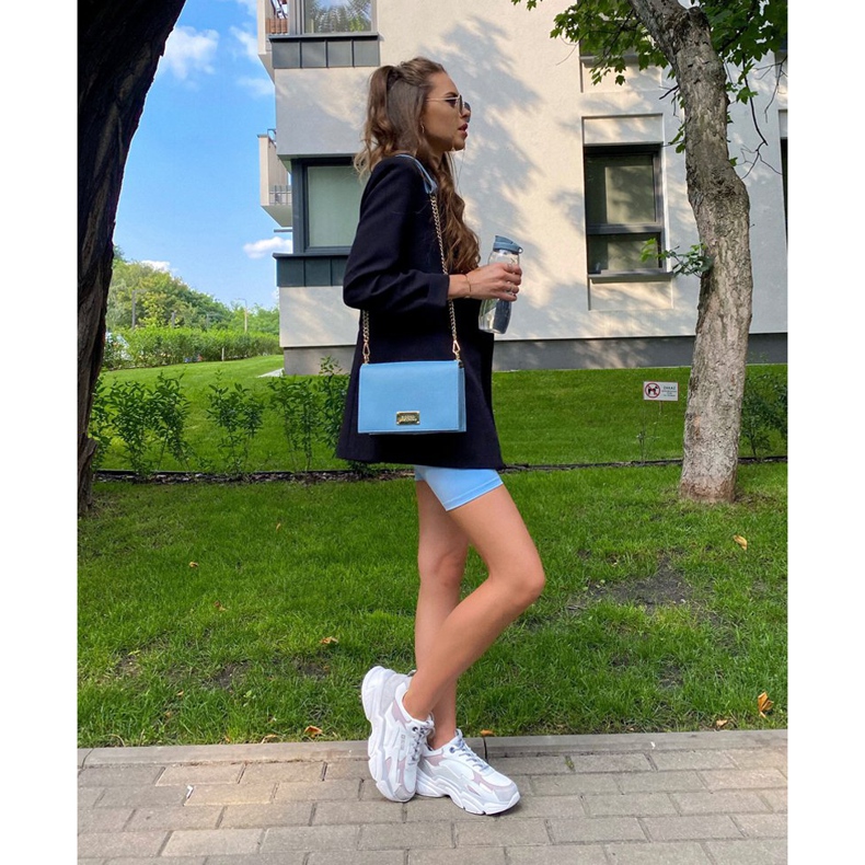 Dámská sportovní obuv Paměťová pěna Big Star HH274255 bílo-fialová bílý fialový šedá 1