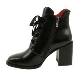 Stylové kozačky na sloupek černé Filippo DBT3109 / 21 BK černá 1