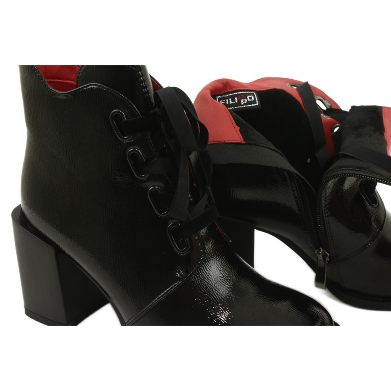 Stylové kozačky na sloupek černé Filippo DBT3109 / 21 BK černý 4