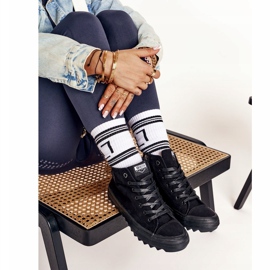 Dámské vysoké tenisky Big Star FF274244 černé černá 1