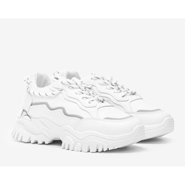 Bílé tenisky na silné podrážce Desiare bílý 1