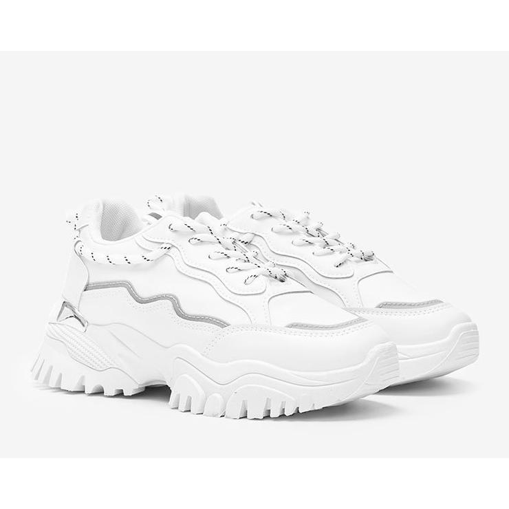 Bílé tenisky na silné podrážce Desiare bílý 1