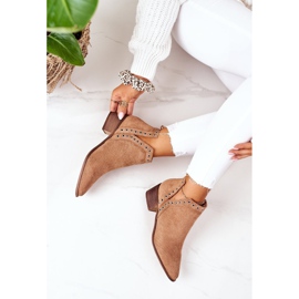 Prolamované boty s výřezy, Camel Western hnědý 1 Prolamované boty s výřezy, Camel Western hnědý 1