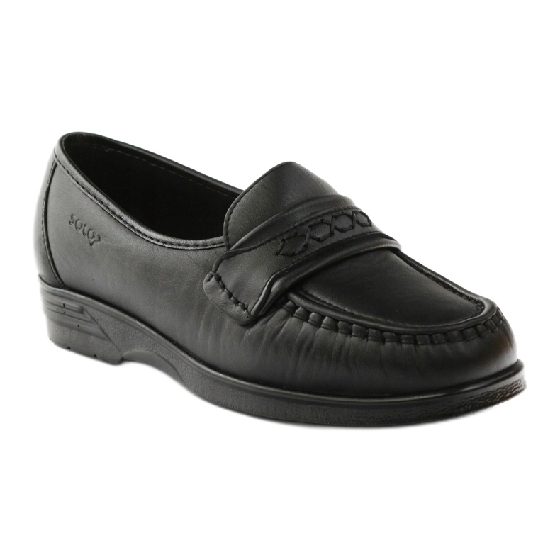 Solo Sólové mokasíny pro citlivé nohy Comfort Black 015 černý 1